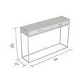 thumbnail image 4 of Safdie & Co. Console Table Grey Wood, 2 Drawers With Black Metal Base, 4 of 4