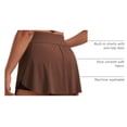 thumbnail image 4 of Falda Deportiva CRZ YOGA con Tajo Lateral y Short Incorporado, Cintura Alta, Talla L, 4 of 5