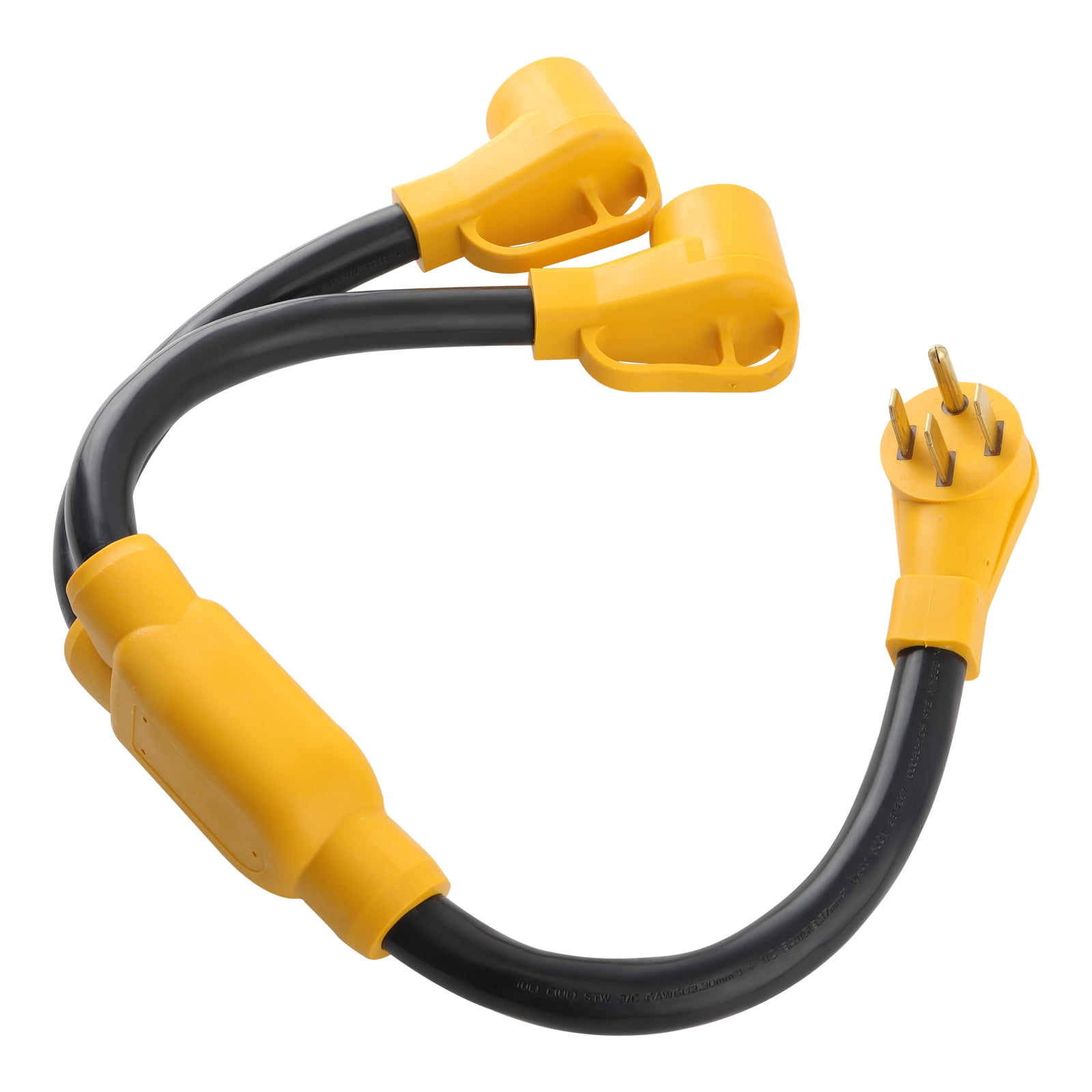 maXpeedingrods 50 Amp Y Splitter Adapter Cord 4 Prong 250V with 14-50P to 2X 14-50R Outdoor Extension Cord, 3 Feet 6/3 8/1 STW AWG for RV EV, for Tesla Model 3/S/X/Y