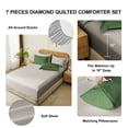 thumbnail image 5 of Flymme Queen Comforter Set with Sheets, 7 Pieces Bed in a Bag Queen Bed Sets Quilted Diamond Complete Green Bedding Sets for Man Women Bedroom Decor, 5 of 8