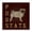 Pug, Varsity, Dog Pug State, variant on Stupell Industries Traditional Canvas Art, 17 x 17, by Spirit Animals/Life Is High