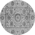 thumbnail image 1 of Ahgly Company Indoor Round Abstract Gray Modern Area Rugs, 3' Round, 1 of 4