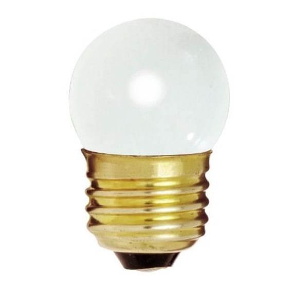 Satco S3607 - 7.5 watt S11 Incandescent; Gloss White; 2500 average rated hours; 20 lumens; Medium base; 120 volts