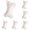 White, variant on Christmas Stockings 5 Pack 16.5 Inch, Cable Knit Bone Shaped Xmas Stockings for Family Dogs Pets, Large Size Knit Stockings for Fireplace Mantel Holiday Party Decor, White