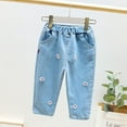 thumbnail image 3 of URMAGIC Baby Toddler Girl Daisy Stretch Denim Leggings Jeans 0-3 Years, 3 of 8