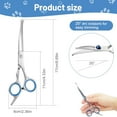 thumbnail image 3 of Curved Dog Grooming Scissors with Safety Round Tips,Light Weight Professional Pet Trimming Grooming Shears 4CR Stainless Steel for Nose Hair,Ear Hair,Face Hair,Paw Hair for Dogs and Cat, 3 of 8