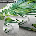 thumbnail image 5 of Set of 2 Throw Pillow Covers Tropical Watercolor Artistic Modern Green Palm Leaf Decorative Pillow Cases Home Decor Standard Square 18x18 Inches Summer White Pillowcases, 5 of 6