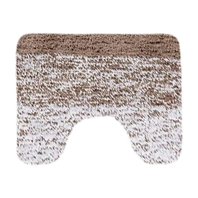 TACILIP Bath Mat, Absorbent Microfiber Plushes Bath Mat U Shape Toilet Mats Bathroom Rugs Soft Comfortable Absorption Non-Slide Thick Machines Washable Easier To Dry Dark, Mom Gifts