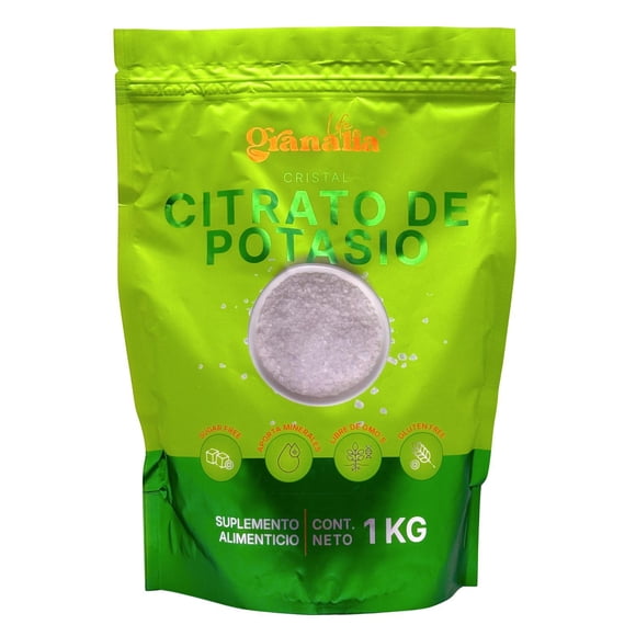 Citrato de Potasio en cristal 1 kg Granalia