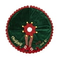 thumbnail image 3 of Yhmxh Christmas Tree Skirt, 60 inch Green Red Elf Christmas Tree Skirt, Velvet Christmas Tree Mat Cover with Elf Legs Ripple Trim, Holiday NewYear Home Xmas Tree Skirt Indoor Outdoor Decorations, 3 of 7