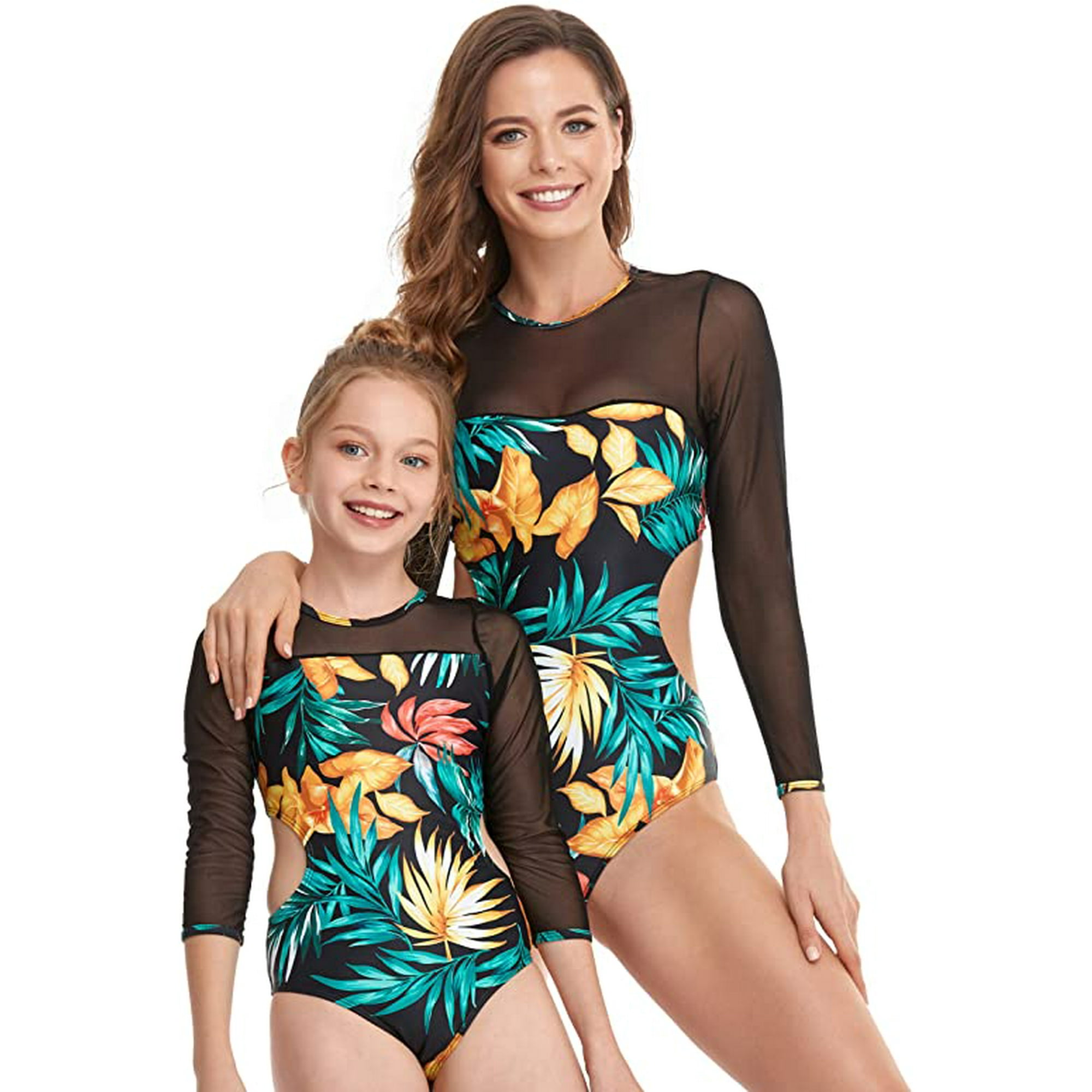 Papa Maman et Moi Famille Maillot de Bain Deux Pieces Imprime Famille Correspondant Maillot de Bain Parent Enfant Maillot de Bain Papa Shorts pour
