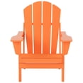thumbnail image 4 of Polytrends  Laguna All Weather Poly Outdoor Patio Adirondack Chair Set - with Ottoman and Side Table (3-Piece) Orange, 4 of 5