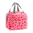 thumbnail image 2 of Insulated Lunch Bag for Women, Reusable Animal Print Cooler Tote with Zipper, Portable Thermal Lunch Box for Work, , Picnic, Great Valentines Day Gift for Her, 1Pack Hot Pink, 2 of 6