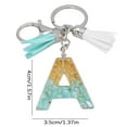 thumbnail image 3 of CxhicLuv Green Tassel Letter Keychain, Acrylic Crystal Drop Pendant, Cool Design for Bags & Keys, Thickened Material for Durability, Great Gift for Boys & Teens, 3 of 5