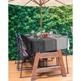 thumbnail image 3 of Farm Retro Wood Grain Black Gray Rectangle Tablecloth with Zipper,Waterproof Table Cloth with Umbrella Hole Patio Tablecloths for Outdoor Tables,Farmhouse Gradient Stripes Spillproof Table Cover, 3 of 6