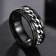 thumbnail image 1 of Genial anillo giratorio de acero inoxidable para hombres, cadena giratoria de alta calidad, anillos giratorios, joyería Punk para mujeres y hombres para regalo de fiesta Tan Jianjun unisex, 1 of 2