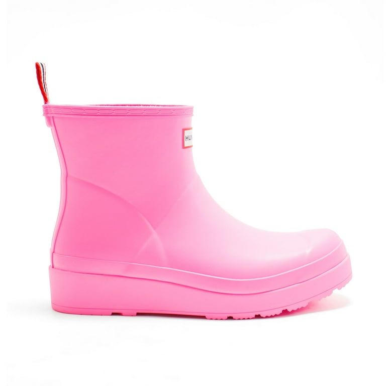 Hunter Women's Original Short Play Boots, Highlighter Pink,9 M US
