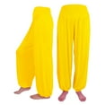 thumbnail image 2 of ELFINDEA Lounge Pants Women Elastic Loose Casual Modal Cotton Soft Yoga Sports Dance Harem Pants Yellow L, 2 of 3