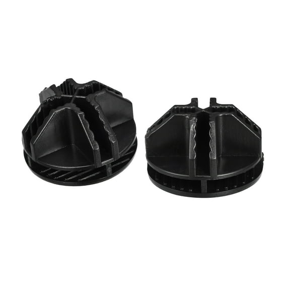 Uxcell 36x20mm Plastic Wire Cube Connectors, Round Grid Buckle Clip, Black, 24Pack