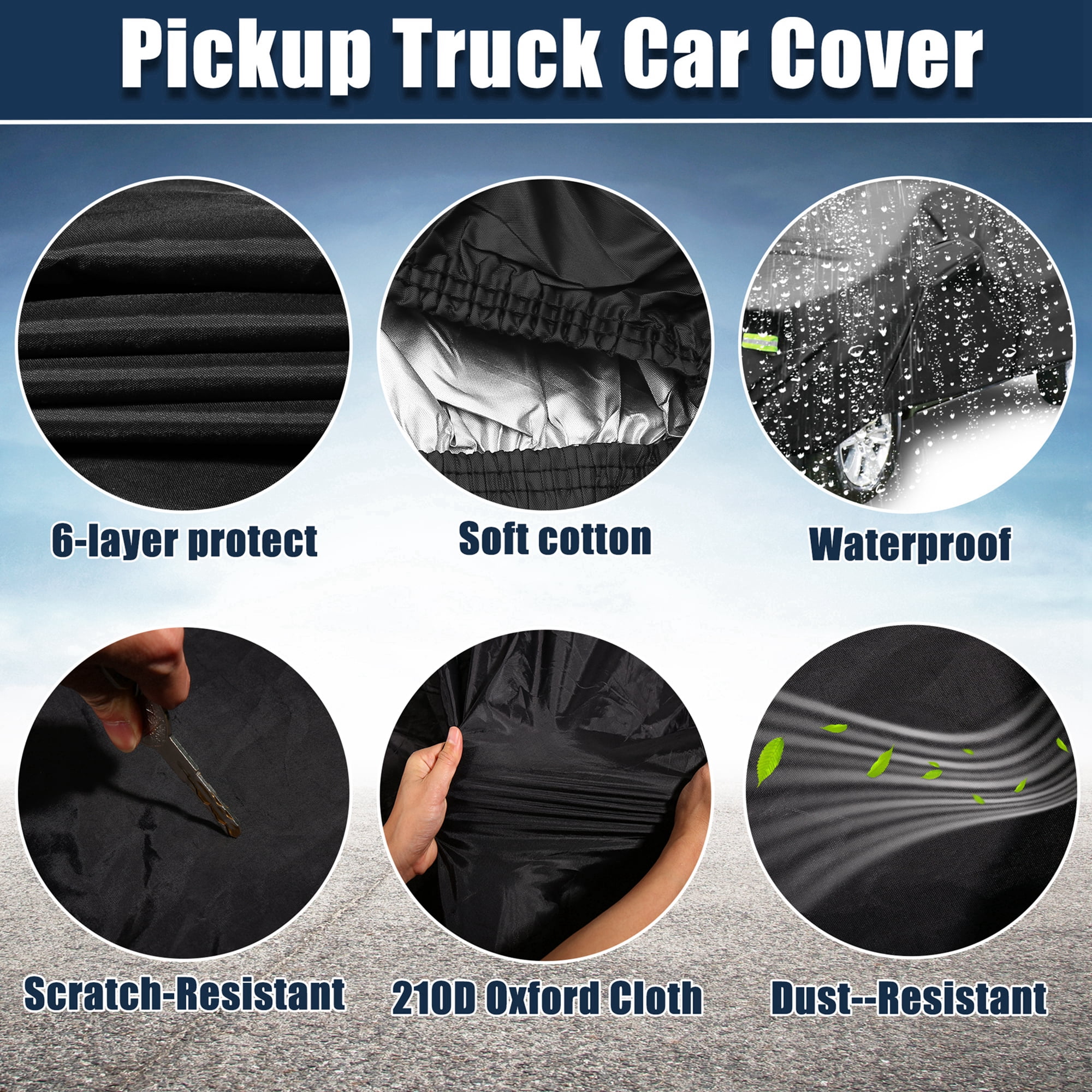 Unique Bargains Waterproof Car Cover for Dodge Durango 2011-2023 Weather Protection Black