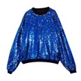thumbnail image 4 of LIUJUNSHOP Plain Men's Crewneck Sweatshirt Men Carnival Sequin Flip Over Round Neck Casual Loose, 4 of 4