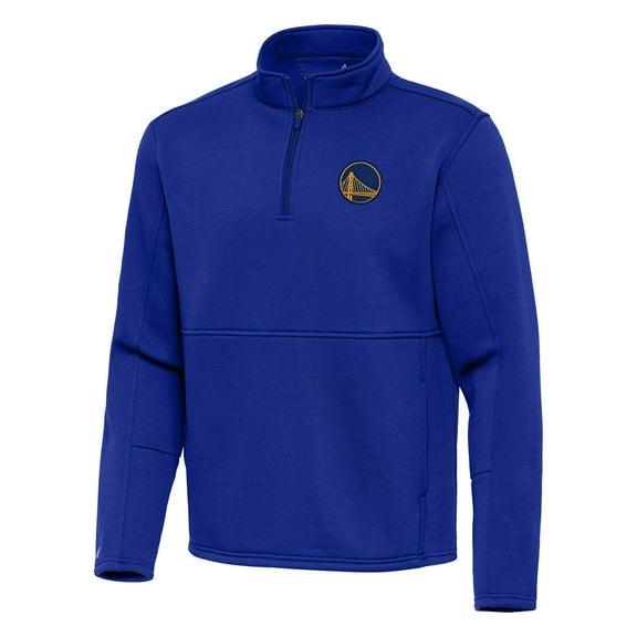 Men's Antigua Royal Golden State Warriors Twist Quarter-Zip Pullover Top