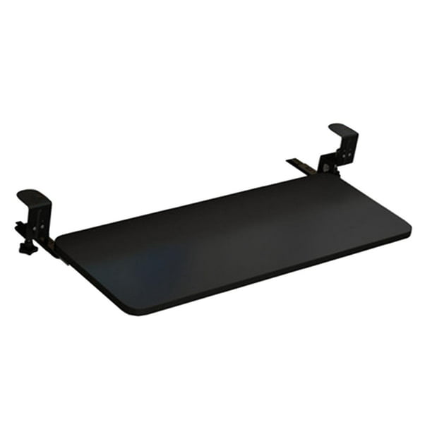 Bandeja de extensión para teclado debajo de la mesa de la computadora Soporte para estante del cajón de la computadora para Negro