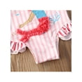 thumbnail image 6 of Aunavey Kids Toddler Baby Girl One Piece Swimsuit Beach Wear Striped Mermaid Tassels Swimwear Bathing Suits, 6 of 8