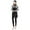 Black, variant on Riforla Women's Rashguard Swimsuit Set Long Sleeve with Hijab Cover up for Beach Surfing Swimming Full Coverage Conservative Swimsuits for Women Blue S