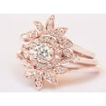 thumbnail image 2 of Sparkle Jewels Women's Oval Cubic Zirconia Nature Inspired Bridal Ring Set 14K Rose Gold Finish, 2 of 5