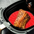 thumbnail image 3 of Raised Silicone Air Fryer Mat - Non-Stick, Heat-Resistant - for Air Fryers/Ovens, Even Cooking, Dishwasher Safe, Reusable, 3 of 7