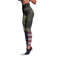 thumbnail image 4 of TOWED22 4Th of July Womens Leggings USA Flag July Fourth Stretchy Tights Women's Tights American Independence Day Red,M, 4 of 5