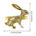 thumbnail image 2 of FUEENIRVA 6-Piece Golden Alloy Napkin Rings for Dining Table, Easter Party, Wedding, Holiday, Kitchen Decor, 2 of 8