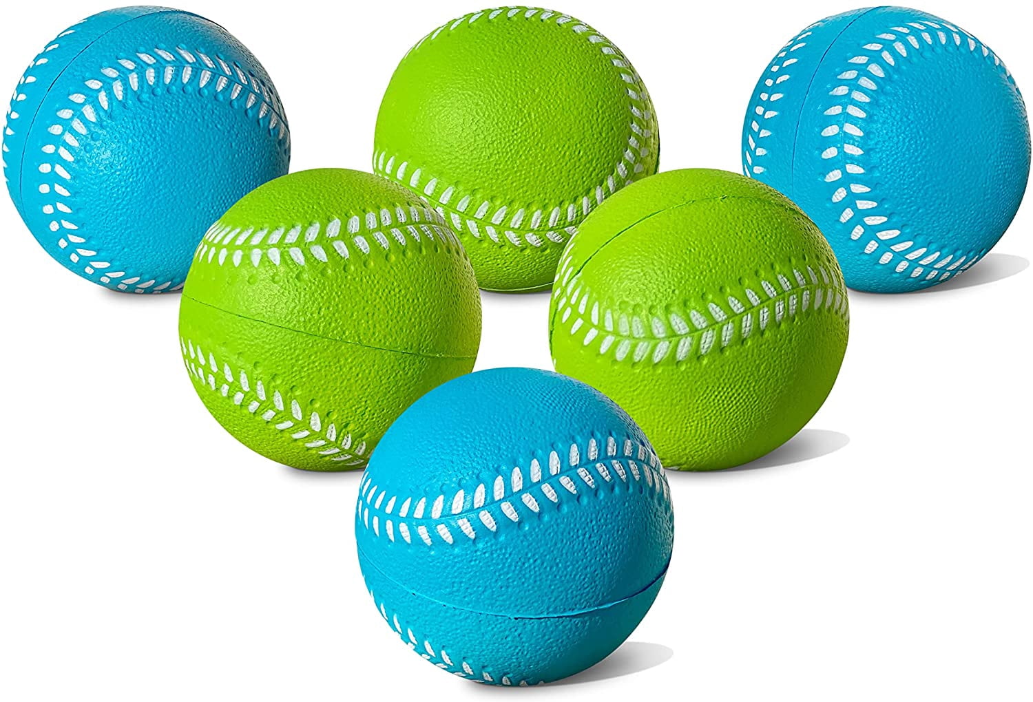 Kids Soft Foam Baseballs, 6 Pack | Safe & Soft Baseballs for T Ball & Toddler Baseball