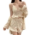 thumbnail image 1 of Ensemble de 3 Pyjamas pour Femmes Ensembles Pyjamas et Shorts Pyjamas Tenues de Détente, 1 of 5