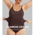 thumbnail image 2 of MANIFIQUE 2 Packs Plus Size Womens Seamless Shapewear Bodysuit 1X-4XL Tummy Control Butt Lifter Adjustable Straps Crotch Hook, 2 of 7