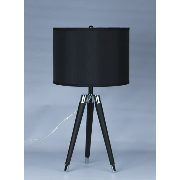 Chrome Table Lamp, Black And Chrome Tripod Table Lamp