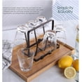 thumbnail image 3 of SZTXJ Bottle Drying Rack, Metal Rack for 6 Cups, Silicone Protective Hooks, Non-Slip, Bottle Drying Rack, Glasses and Coffee Mug Rack (Black Coffee), 3 of 5
