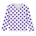 thumbnail image 4 of Ugoldhm Girls Tees Polka Dot V Neck Tunic Fashion Tops Fall Long Sleeve Shirts Sizes 3-13, 4 of 8