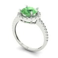 thumbnail image 2 of 1.8 ct Round Cut Simulated Green Diamond Halo Engagement Ring for Women in 18K White Gold, 2 of 5