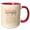 Red/White, variant on 3drose, Kitchen Measurement Conversion Chart, Rolling Pin, Cup, Yellow Gingham, 11oz Two-tone Red Mug