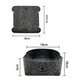 thumbnail image 3 of Zootealy 3PCS Felt Storage Box Key Small Storage Basket DIY Foldable Office Desk Home Cute Dog Printed Sundries Organizer, 3 of 7
