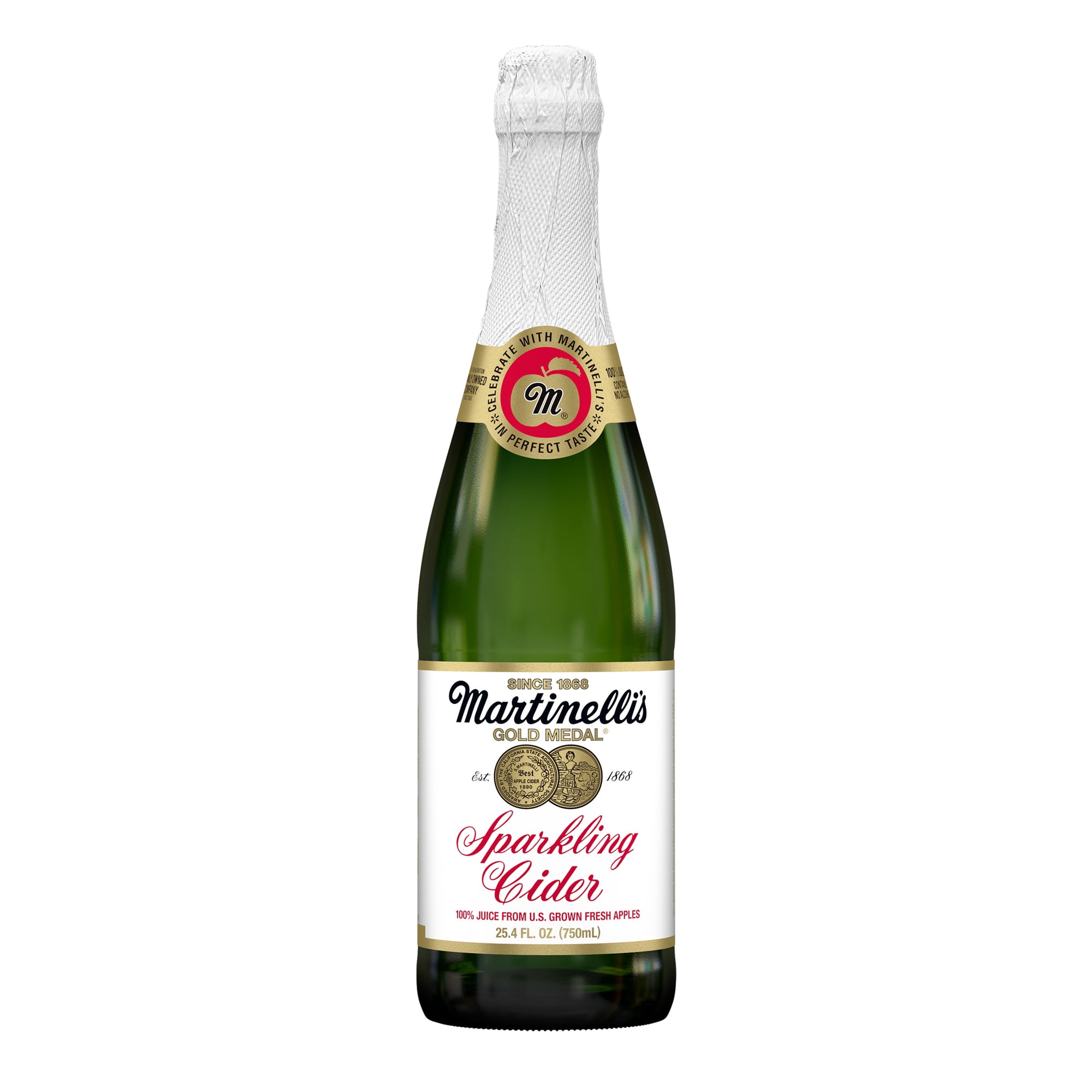 Martinelli's Sparkling Apple Cider, 25.4 fl oz Glass Bottle