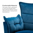 thumbnail image 4 of Classic Accent Chair Tufted Cushion Velvet Armchair Home Living Room Adult Blue, 4 of 9