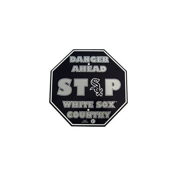 Danger Ahead STOP White Sox Sign