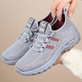 thumbnail image 5 of HTHLVMD Lace-Up Comfort Sneakers, Breathable Knit Upper, Everyday and Travel Wear, Women's Running Shoes, Breathable Soft-Soled Low-Top Walking Training Shoes, Comfortable Outdoor Sports, Gray 8, 5 of 9