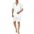 thumbnail image 2 of INSPIRE CHIC Men's Pajama Sets Short Sleeve Nightwear Top and Pants Loungewear, 2 of 5