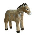 thumbnail image 1 of Figura de burro de madera, escultura artística, artesanía de animales versátil, adorno rústico para Blanco Marrón, 1 of 9