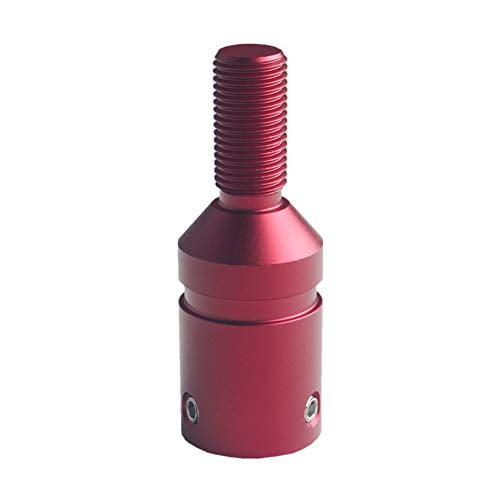 Red DEWHEL Custom Aluminum Universal Shift knob Shifter Adapter for Non Threaded Shifters BMW Mini M12X1.25 