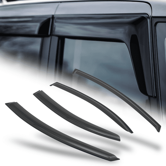M-AUTO 4Pcs Tape-On Window Visor Sun Guard Smoke Vent Wind Deflector for 98-04 Chrysler 300M; 98-04 Chrysler Concorde; 99-01 Chrysler LHS